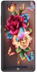 instyler Gionee Marathon M5 Lite Matte Vinyl Flower Printed Mobile Skin Sticker with Scratch Resistant Lamination