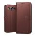 SROCK Flip Cover for Samsung Galaxy J2 Ace, Grand Prime G530, J2 Prime with Kick Stand | Shockproof | Dual Layer | Card Slot |Wallet Case Cover-Brown