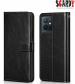 SCARDY VIVO T1 5G BACK COVER / LEATHER FLIP COVER / BLACK COLOR