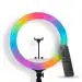 Digitek (DRL-18 RGB) RGB LED Ring Light 46cm (18 inch) for YouTube | Photo-Shoot | Video Shoot | Live Stream | Makeup & Vlogging | Compatible with iPhone/Android Phones & Camera