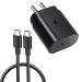 eKus 25W C-Type Super Fast Charger Adapter With Cable Set Compatible For Samsung Galaxy S21/S21+/S21 Ultra/S20/S20+/S20 Ultra/Note 20/Note 20 Ultra/Note 10/Note10+ (Black)