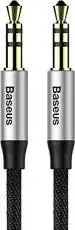Baseus 1 Pin 3.5 mm Jack AUX Cable AUX Cable Silver for MP3 Player, Mobile, Tablet, Computer, TV (1.5 m)
