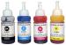 ANG Refill Ink for Use in Epson L210 Multi-Function Printer - Cyan, Magenta, Yellow & Black - 70 ML Each Bottle Multi Color Ink Tri-Color Ink Cartridge