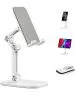 LOPAZ Height Adjustable Cell Phone Stand, Desktop Stand, Fordable Mobile Phone Stand Phone Holder for Desk, Bed, Study Table, Video, Online Classes, Phone Stand Compatible with Mobile Phone / Pad / Tablet / Mobile Holder Tablet Mobile Holder(WHITE)