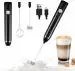 FIGMENT Milk Frother Handheld USB Rechargeable Electric Stainless Steel Milk Frother Whisk, Foam Maker for Coffee, Cappuccino, 2 Whisks for Coffee, Egg Mix