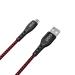 ODIO OCM05 Micro USB Nylon Braided 2.4 A 1 m Fast Charging & Sync Cable ( Red, Black)