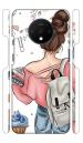YAPZONE | Designer Back Case Cover for OnePlus 7T / One Plus 7T / 1+7T | Cool Girl with Books and Bag |
