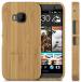 Heartly Htc One, M9 Pure Wood Light Brown Back Case Cover