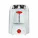 MAHARAJA WHITELINE VIVA PT-203 750WATT RED AND WHITE POP-UP TOASTER WITH BIS PLUG