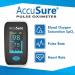 AccuSure YK011 Fingertip Oximeter,OLED Display, Audio Alarm measures, Oxygen Saturation, PulseRate