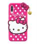 Beingstylish Pink Silicone Hello Kitty Back Cover Case For Redmi A3