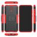 Lustree Nokia 2.3 Red Plastic Shock Absorbent Armor Mobile Back Cover Case with Kickstand Wheel - 18 x 5 cm