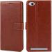 Slugabed Flip Cover for Xiaomi Redmi 4A,Redmi 4A,Mi 4A PU Leather Vintage Case with Card Holder and Magnetic Stand (Brown)