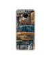 Casotec Decorative Stone Cladding Design Printed Silicon Soft TPU Back Case Cover for Nokia C20 Plus