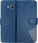 SUPER-ME Samsung On7 Blue Leather Dual Protection Mobile Flip Cover