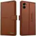 KIVANO Flip Cover for Vivo T2x 5G / Vivo Y56 5G / Vivo Y16| Luxurious Design|Inside Pockets & Inbuilt Stand (Brown, Cases with Holder, Pack of: 1)