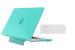 iFyx Compatible with MacBook Air 13 Inch 2021-2020 Release A2337 M1 A2179 Protective Hard Shell Case With Folding Stand + Keyguard Skin (Turquoise)