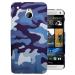 Heartly Htc One M4 Mini Hard Case Blue Back Case Cover