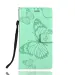 Teletel Butterfly Pu Leather Flip Cover With Card Holder Wallet Case | Mobile Case | Back Cover - Sea Green) For OnePlus 9R