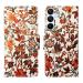 A D Enterprises Orange Pattern Flip Cover for Samsung A15 5G | Magnetic Case | Shock Absorbent | Flip Cover Samsung A15 5G
