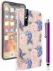 DORRON 3D Floral Back Cover for Vivo V15 Pro - Printed Soft TPU Protective and Stylish Girls Case with Stylus Pen - Blue