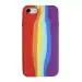 LIRAMARK Liquid Silicone Soft Back Cover Case for Apple iPhone SE 2022/2020/8/7 - (Rainbow)