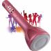 MOUSIKI Design 2 Advance Handheld Wireless Singing Mike Multi-Function Bluetooth Karaoke Mic with Microphone Speaker with Recording + USB+FM + Many More Features (Pink)