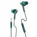 ZEBRONICS Bro in Ear Wired Earphones with Mic, 3.5mm Audio Jack, 10mm Drivers (Green)