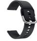 MIFKRT 19mm Strap Band With Metal Buckle Compatible With Noise Colorfit,pro2,boat Storm Smart Watch Strap , Black