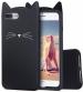 Mcase Black Rubber Back Cover For Mi Redmi 6a (Model - Cat Kitty -11959)