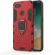 Lenient Oppo A7 Red Plastic and Rubber Shock Proof Back Cover