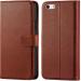 Tingtong Flip Cover Back Case for Apple iPhone 5C | Leather Finish | Inbuilt Stand & Pockets | Wallet Style Flip Back Case Cover for Apple iPhone 5C (Brown)