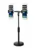 JOKIN Dual Phone Holder with 2 Clip and 2 Ball head mobile stand Desktop Live and Outdoor Live Shooting Control High And Low Selfie Phone Support 360 Degree Mount Stand| Mobile Holder | Mobile Phone Stand
