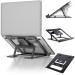 ELV Direct Adjustable Laptop Stand, Aluminum Desktop Holder Riser for Office Desk Compatible with Notebook, Tablet and Laptop 16 Inch/40.64 cms