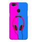 MobiEra Oppo F5 Multicolor Simple Headphone Design Plastic Hard Case Cover
