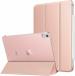 ProElite Smart Flip Case Cover for Apple iPad Air 5th/4th 10.9 inch , Translucent Back, Rose Gold