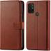 Tingtong Shock Proof Flip Cover Back Case Cover for Moto G30 (Flexible | Leather Finish | Card Pockets Wallet & Stand | Brown)