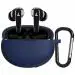 Badshah Earphone Case Cover for Boat Airdopes 181, Soft Silicone Skin Case Cover Shock-Absorbing Protective Case with Keychain [Front LED Visible] - Blue EARPHONE/BLUETOOTH/AIRPODS- *NOT INCLUDED* ONLY CASE COVER IS AVAILABLE IN BOX