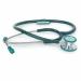 RCSP Stainless Steel Dual Head Stethoscope For Doctors And Medical Student, Pediatric And Adult, Light Weight Chest Piece With Flexible Jointle Tube And Soft Sealing Ear Knobs (Green)