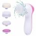 QONETIC 5 in 1 Face Facial Exfoliator Electric Handheld Massage Machine Care & Cleansing Cleanser Massager Kit for Smoothing Body Relaxation Beauty Skin Cleaner facial massager machine Face (Multi)
