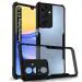 Fashionury Ultra-Hybrid Crystal Clear Back Cover Case for Samsung Galaxy A15 5G | Total Camera Protection | Shockproof Design | Transparent Back (PC & TPU) Samsung A15 5G (Black Bumper)