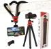 Megaloyalty Best BRAND GORILLA FULLY FLEXIBLE360 DEGREE ROTATING SUPER STRONG HOLDER Tripod, Tripod Kit, Monopod Kit, Tripod Bracket, Tripod Ball Head  (Black, Red, Supports Up to 1500 g)