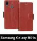 Sbms Samsung Galaxy M01S Brown Artificial Leather Shock Proof Flip Cover