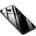 UNILORD Samsung Galaxy J7 Black Glass Soft Edge Protective TPU Bumper Luxurious Back Case Cover