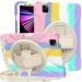 ProElite Rugged 3 Layer Armor case Cover for iPad Pro 11 inch 2021 3rd Gen with Pencil Holder, Shoulder Strap and Kickstand, Rainbow