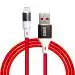 ERD UC-162 Micro USB Metal Data Cable, 25W Fast Charging, High-Speed Data Transfer, Durable, High Strength with 5mm OD cable, 1m Long, Compatible with Android Devices, Tablets, White Red