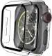 INCLU Tempered Glass Guard for Apple Watch Case 40mm Series 6 SE Series 5 Series 4 with Screen Protector, High Sensitive Tempered Glass and PC Protective Cover for iwatch (Clear)