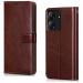 Fastship Leather Finish Inside TPU Wallet Stand Magnetic Closure Flip Cover for POCO C65 - Executive Brown