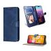 Fastship Vintage Magnatic Closer Leather Flip Cover for Infinix X689 / Hot 10s - Navy Blue