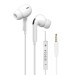 BESTOR Wired in Earphones with in line mic for clear calling,12mm Dynamic Drivers for Boostbass,3.5mm Jack, Multifunctional Controller (White)